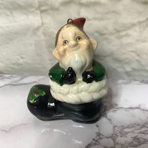 Elf in A Shoe Knick Knack Christmas Holiday Decor